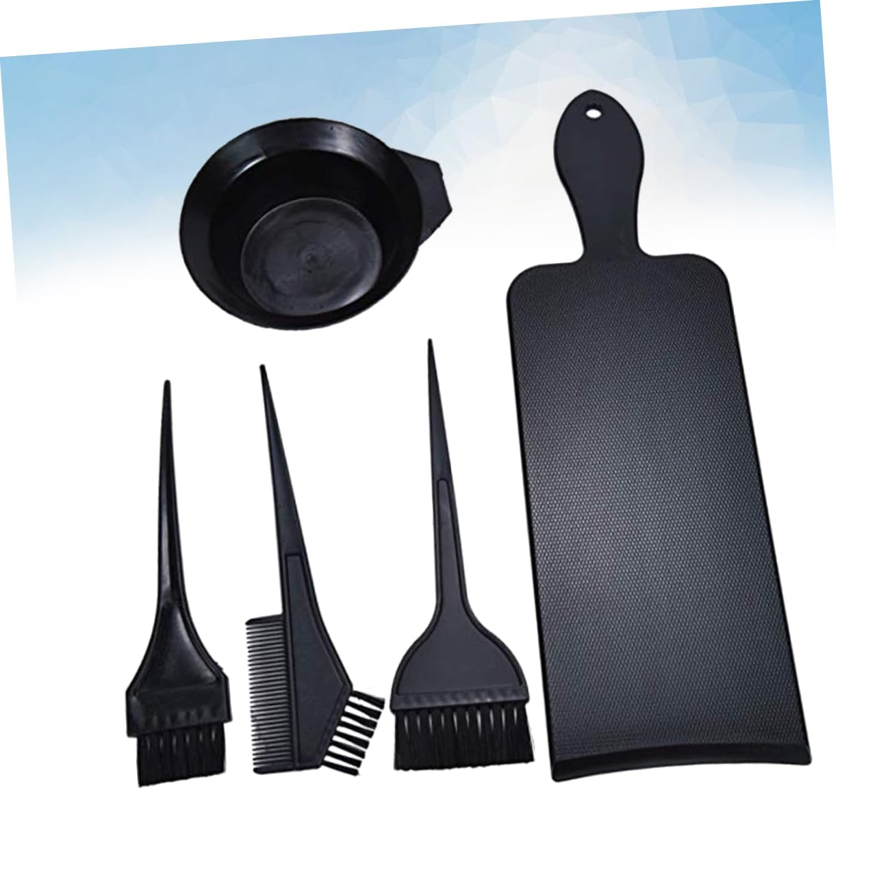 5Pcs Hair Salon Tool Hair Dye Supplies Hair Coloring Combs Hair Dyeing Tools Hair Dye Applicator Brush Natural Hair Dye DIY Tool Hair Tinting Bowl Brush on Hair Color Black
