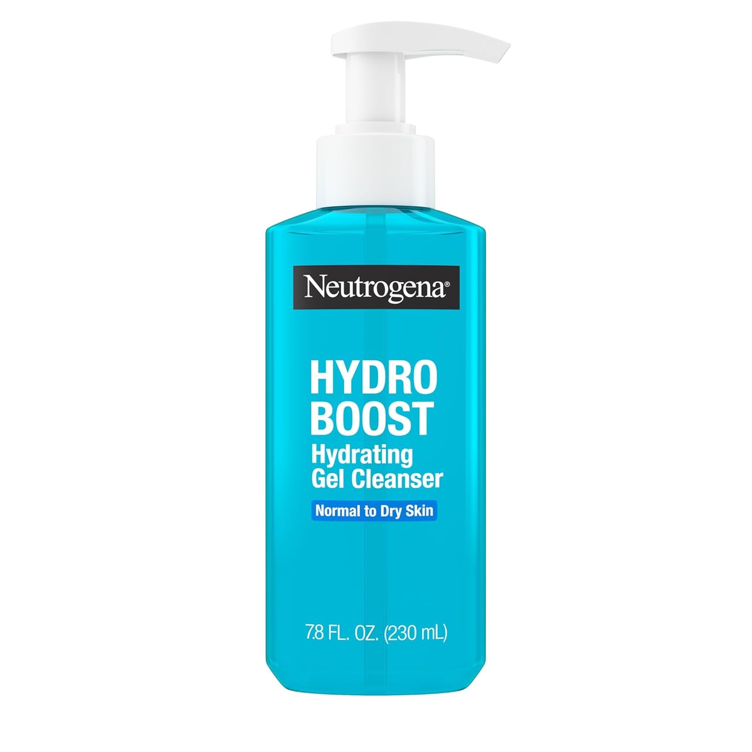 Hydro Boost Facial Cleansing Gel, Hydrating Gentle Face Cleanser and Makeup Remover with Hyaluronic Acid, Hypoallergenic Formula, 7.8 FL OZ