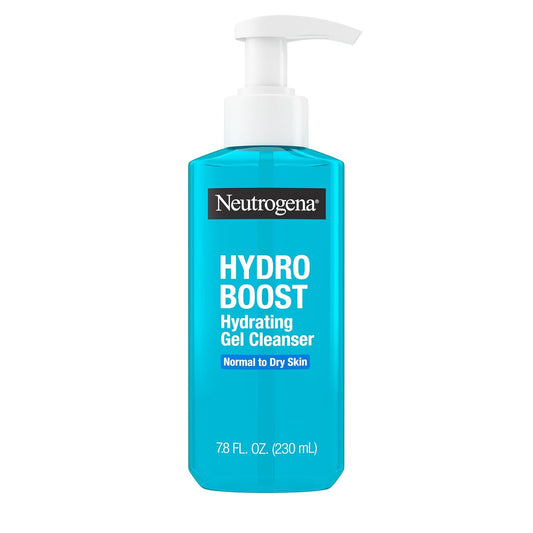 Hydro Boost Facial Cleansing Gel, Hydrating Gentle Face Cleanser and Makeup Remover with Hyaluronic Acid, Hypoallergenic Formula, 7.8 FL OZ