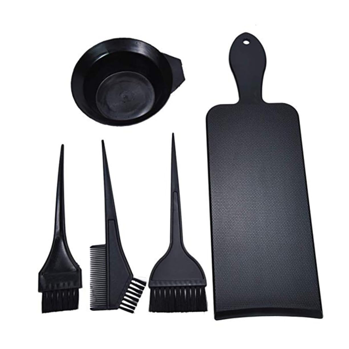 5Pcs Hair Salon Tool Hair Dye Supplies Hair Coloring Combs Hair Dyeing Tools Hair Dye Applicator Brush Natural Hair Dye DIY Tool Hair Tinting Bowl Brush on Hair Color Black