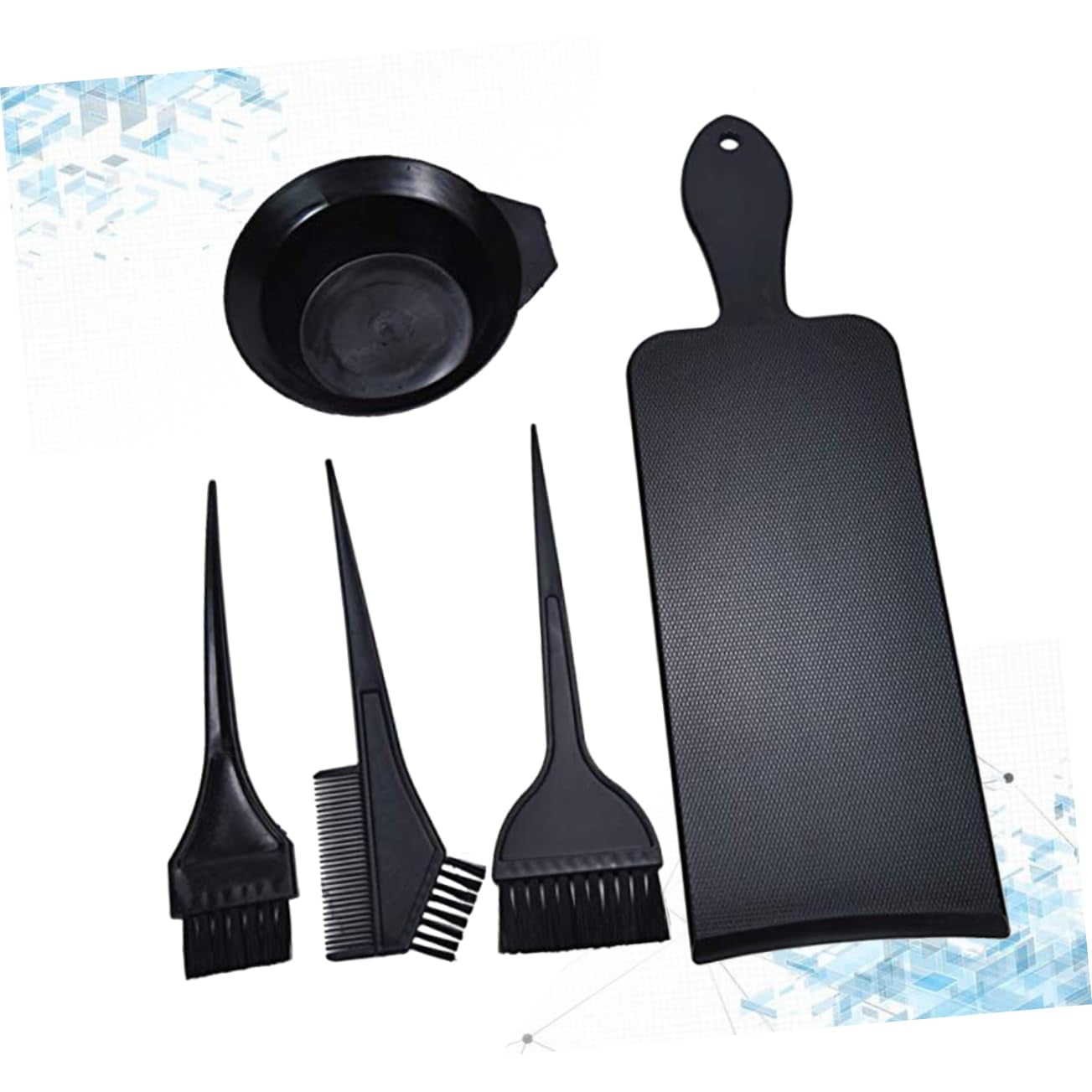 5Pcs Hair Salon Tool Hair Dye Supplies Hair Coloring Combs Hair Dyeing Tools Hair Dye Applicator Brush Natural Hair Dye DIY Tool Hair Tinting Bowl Brush on Hair Color Black