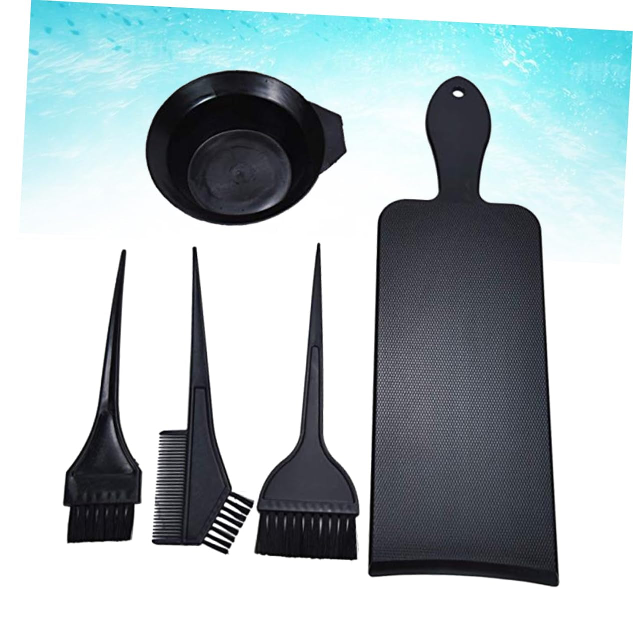 5Pcs Hair Salon Tool Hair Dye Supplies Hair Coloring Combs Hair Dyeing Tools Hair Dye Applicator Brush Natural Hair Dye DIY Tool Hair Tinting Bowl Brush on Hair Color Black