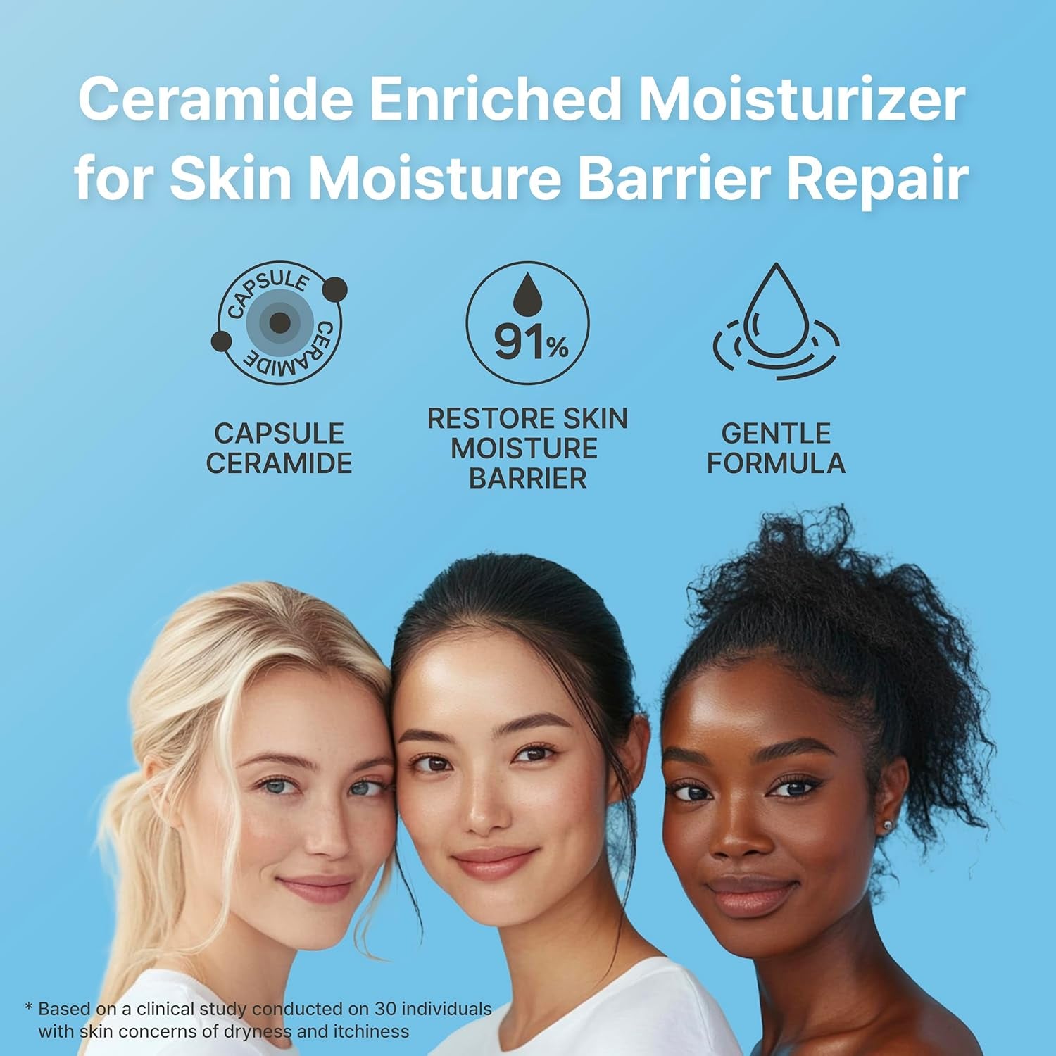Ceramide Ato Concentrate Cream | Face Moisturizer for Dry & Sensitive Skin, 100Hr Lasting Hydration, for Face & Body, Gentle for Infants, Skin Barrier Repair, Vegan Certified, 6.76 Fl.Oz.